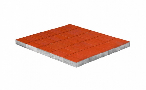 Плитка тротуарная BRAER Прямоугольник красный, 200*100*60 мм